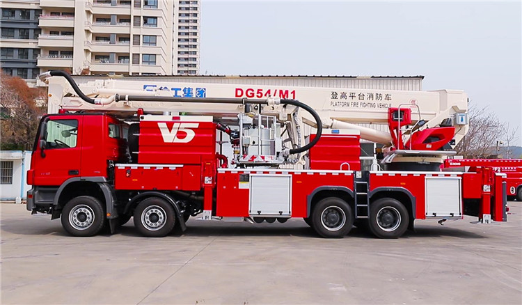 XCMG 54m fire fighting truck DG54M1 hydraulic aerial platform fire truck with Benz chassis for sale